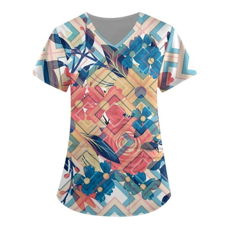 XHJUN Scrub Tops Women Design Scrubs Stretch Women s Floral Print Fashion Scrub Top Royal Blue XXXL
XHJUN Scrub Tops Women Design Scrubs Stretch Women s Floral Print Fashion Scrub Top Royal Blue XXXL