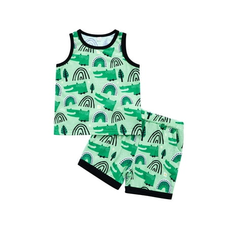 Sunisery Toddler Kids Boys 2Pcs Clothes Cartoon Dinosaur Paw Printed Tank Tops Vest + Shorts Outfits Beachwear Green 3-4 Years
Sunisery Toddler Kids Boys 2Pcs Clothes Cartoon Dinosaur Paw Printed Tank Tops Vest + Shorts Outfits Beachwear Green 3-4 Years