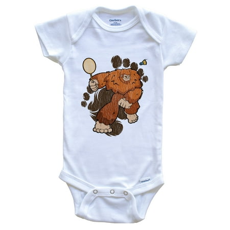 Bigfoot Badminton Baby Bodysuit - Sasquatch Playing Badminton One Piece Baby Bodysuit
Bigfoot Badminton Baby Bodysuit - Sasquatch Playing Badminton One Piece Baby Bodysuit
