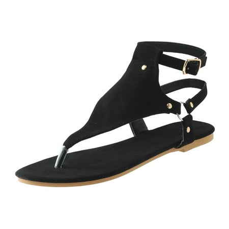 Womens Sandals Thong Sandals for Women Flat Sandals Open Toe Shoes Beach Sandals Ladies Buckle Strap Flip Flops Shoes Women S Sandals Flock Black 37
Womens Sandals Thong Sandals for Women Flat Sandals Open Toe Shoes Beach Sandals Ladies Buckle Strap Flip Flops Shoes Women S Sandals Flock Black 37