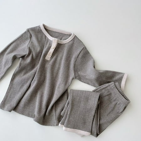 DancePeanut Spring Autumn Baby Pajamas Clothing Sets Korean Rib Elastic Round Neck Long-sleeved Top + Trousers Cotton Pajamas Home Clothes
DancePeanut Spring Autumn Baby Pajamas Clothing Sets Korean Rib Elastic Round Neck Long-sleeved Top + Trousers Cotton Pajamas Home Clothes