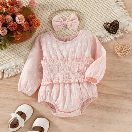 NIUREDLTD Girls Long Sleeve Floral Printed Pullover Romper Sweatshirt Bodysuits Headbands Set
NIUREDLTD Girls Long Sleeve Floral Printed Pullover Romper Sweatshirt Bodysuits Headbands Set
