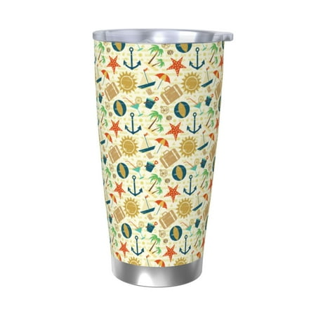 Ocsxa Summer and sea Pattern 20oz Travel Coffee Mug with Flip Lid Stainless Steel Insulated Insulated Coffee Mug Thermal Cup with Splash Proof Sliding Lid-Without Straw
Ocsxa Summer and sea Pattern 20oz Travel Coffee Mug with Flip Lid Stainless Steel Insulated Insulated Coffee Mug Thermal Cup with Splash Proof Sliding Lid-Without Straw