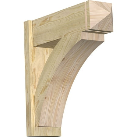 8 W x 26 D x 26 H Thorton Rough Sawn Arts and Crafts Outlooker Douglas Fir