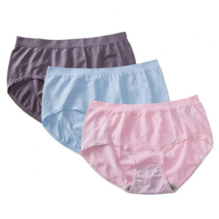 3-Pack Women Mid-Rise Soft Briefs Full Coverage Briefs Breathable Stretch Underwear
3-Pack Women Mid-Rise Soft Briefs Full Coverage Briefs Breathable Stretch Underwear