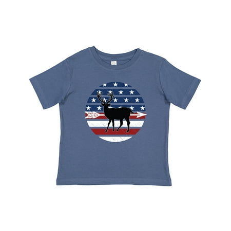 Inktastic Deer Bow Hunting USA Flag Gift Baby Boy or Baby Girl T-Shirt