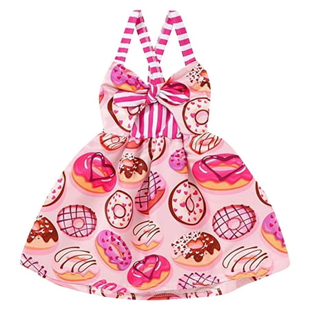 Little Girls Dresses Size 3 Years-4 Years Sleeveless Floral Strap Backless Summer Dinosaur Donut Princess Birthday Dress Sundress
Little Girls Dresses Size 3 Years-4 Years Sleeveless Floral Strap Backless Summer Dinosaur Donut Princess Birthday Dress Sundress