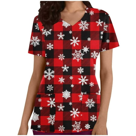YYDGH Scrub Tops for Women s Christmas Shirts V-Neck Short Sleeve Xmas Tree Snowman Print Scrubs Blouse Working Uniforms S
YYDGH Scrub Tops for Women s Christmas Shirts V-Neck Short Sleeve Xmas Tree Snowman Print Scrubs Blouse Working Uniforms S