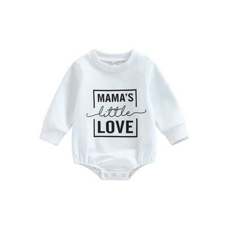 AmShibel Baby Boys Girls Mama s Little Love Romper Long Sleeve Round Neck Letters Print Sweatshirts Jumpsuits
AmShibel Baby Boys Girls Mama s Little Love Romper Long Sleeve Round Neck Letters Print Sweatshirts Jumpsuits