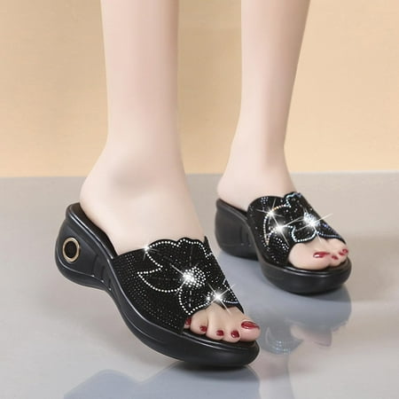 Women Shoes Shoes Fashion Comfortable Platform Wedge Heel Rhinestone Flower Fish Mouth Sandals Black 7.5
Women Shoes Shoes Fashion Comfortable Platform Wedge Heel Rhinestone Flower Fish Mouth Sandals Black 7.5