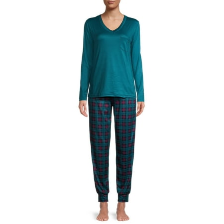 C. Wonder Women s and Women s Plus V-Neck T-Shirt and Joggers Pajama Set 2-Piece
C. Wonder Women s and Women s Plus V-Neck T-Shirt and Joggers Pajama Set 2-Piece