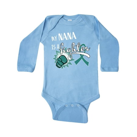 Inktastic Ovarian Cancer Awareness My Nana is a Fighter Gift Baby Boy or Baby Girl Long Sleeve Bodysuit
Inktastic Ovarian Cancer Awareness My Nana is a Fighter Gift Baby Boy or Baby Girl Long Sleeve Bodysuit