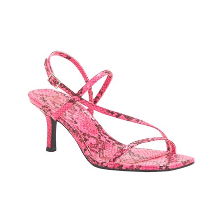 INC Womens Loreline Faux Leather Snake Print Heels