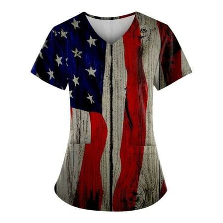 Sksloeg Women s Scrub Tops Stretchy V-Neck Tops American Star Stripes Pattern Fit Scrub Clothes Short Sleeve Women Working Uniform Workwear with Pocket Gray XXL
Sksloeg Women s Scrub Tops Stretchy V-Neck Tops American Star Stripes Pattern Fit Scrub Clothes Short Sleeve Women Working Uniform Workwear with Pocket Gray XXL