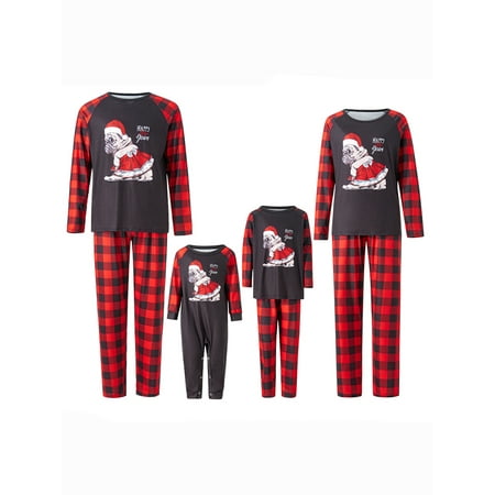 Gwiyeopda Parent-child Christmas Pajamas Sets Long Sleeve Dog Print Tops + Plaid Pants / Jumpsuit
Gwiyeopda Parent-child Christmas Pajamas Sets Long Sleeve Dog Print Tops + Plaid Pants / Jumpsuit