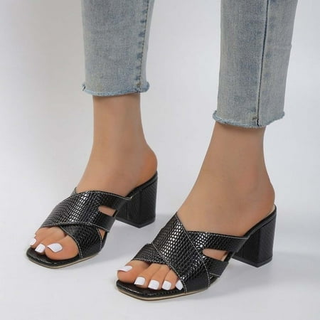 loopsun Summer Sandals for Womens Womens Sandals Clearance Women s Summer Casual Comfortable Square Heel Slippers Middle Heel Fashion Solid Color Slippers
loopsun Summer Sandals for Womens Womens Sandals Clearance Women s Summer Casual Comfortable Square Heel Slippers Middle Heel Fashion Solid Color Slippers