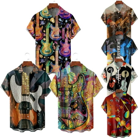 FUNIER Shirts Musical Style Printed Relaxed-Fit Casual Short Sleeve Print Button Down Hawaiian Shirt Fashion Beach Shirts for Men
FUNIER Shirts Musical Style Printed Relaxed-Fit Casual Short Sleeve Print Button Down Hawaiian Shirt Fashion Beach Shirts for Men