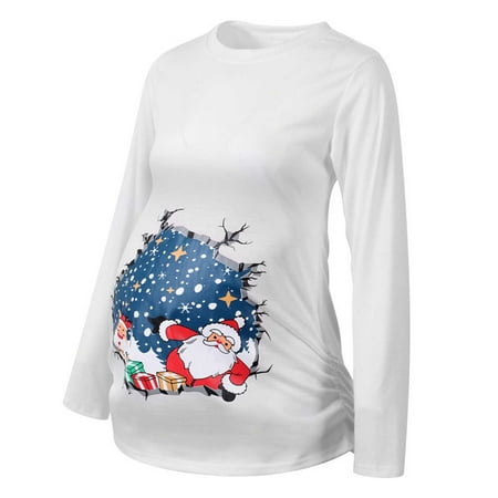 Thanksgiving Deals For Days Christmas Long Sleeve Maternity Top T-shirt Pregnant Women Christmas Nursing Clothes
Thanksgiving Deals For Days Christmas Long Sleeve Maternity Top T-shirt Pregnant Women Christmas Nursing Clothes