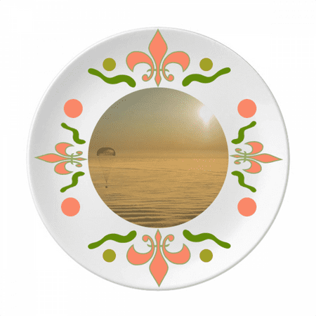 ed bright sun clound balloon Flower Ceramics Plate Tableware Dinner Dish