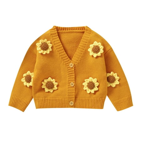 Sweaters for Girls 12-14 Baby Toddler Kids Girls Boys Embroider Floral Long Sleeve Sweaters Warm Jacket Cotton Knit Cardigan Button Down Coat Outwear Yellow
Sweaters for Girls 12-14 Baby Toddler Kids Girls Boys Embroider Floral Long Sleeve Sweaters Warm Jacket Cotton Knit Cardigan Button Down Coat Outwear Yellow