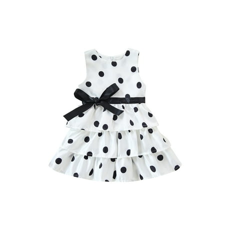 CAITZR Little Girl Sleeveless Dot Printed Back Zipper Up Ruffle Casual Dress with Belt 1-6Years
CAITZR Little Girl Sleeveless Dot Printed Back Zipper Up Ruffle Casual Dress with Belt 1-6Years