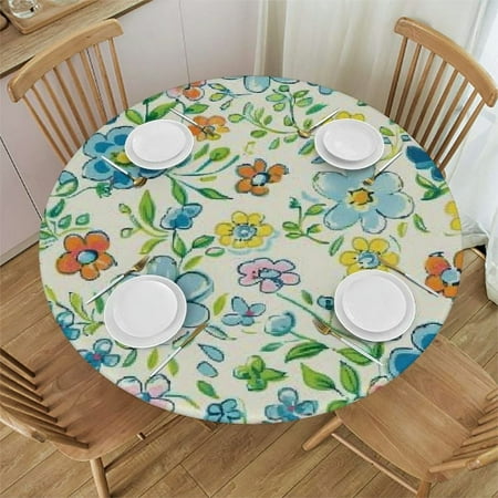 Tllo0ord Round Fitted Tablecloth Elastic Table Cloth Waterproof Oil-Proof Table Cover Flower Silhouette Design Fits up Tables 31-35
Tllo0ord Round Fitted Tablecloth Elastic Table Cloth Waterproof Oil-Proof Table Cover Flower Silhouette Design Fits up Tables 31-35