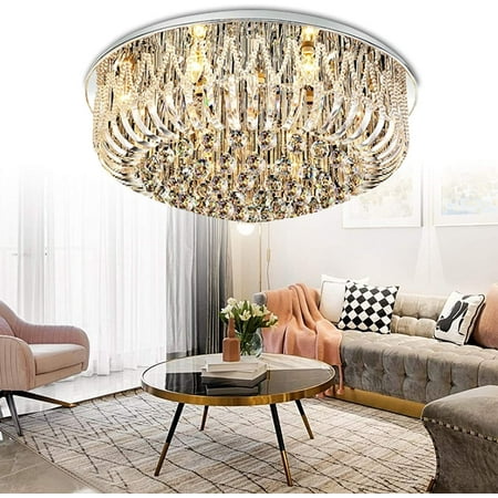 FETCOI Modern K9 Crystal LED Luxury Flush Mount Chandelier With Remote Control
FETCOI Modern K9 Crystal LED Luxury Flush Mount Chandelier With Remote Control