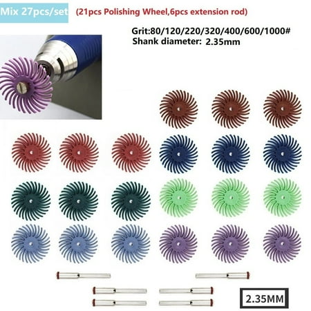 27PCS Radial Bristle Disc Kit Abrasive Brush Polishing Wheel for Rotary Tool
27PCS Radial Bristle Disc Kit Abrasive Brush Polishing Wheel for Rotary Tool
