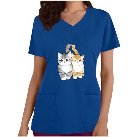 Pejock Women s Pocket Scrub Top Cute Cat Print Short Sleeve V-Neck Wrap Scrubs Soft Stretch Nursing Workwear Blouse Shirt Blue B L (US Size:8)
Pejock Women s Pocket Scrub Top Cute Cat Print Short Sleeve V-Neck Wrap Scrubs Soft Stretch Nursing Workwear Blouse Shirt Blue B L (US Size:8)