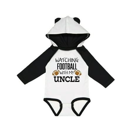 Inktastic Watching Football with my Uncle Gift Baby Boy or Baby Girl Long Sleeve Bodysuit