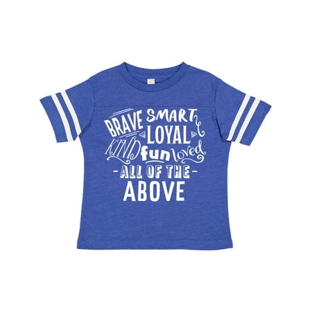 Inktastic Brave Smart Loyal Kind Fun Loved All of the Above Gift Toddler Boy or Toddler Girl T-Shirt
Inktastic Brave Smart Loyal Kind Fun Loved All of the Above Gift Toddler Boy or Toddler Girl T-Shirt