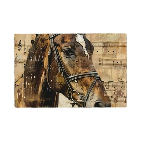 Table Placemats Set of 6 - Musical Horse Vintage Collage 12x18 In Faux Linen Double Heat Resistant Place Mats Cloth Indoor/Outdoor Placemats Washable Table Mats for Dining Kitchen Party
Table Placemats Set of 6 - Musical Horse Vintage Collage 12x18 In Faux Linen Double Heat Resistant Place Mats Cloth Indoor/Outdoor Placemats Washable Table Mats for Dining Kitchen Party