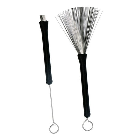 2 Pcs Drum Brushes Retractable Wire Brushes Wire Brush with Comfortable Handles