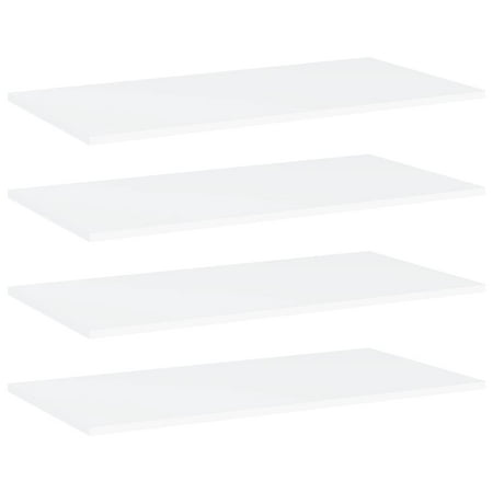 YLSHRF Bookshelf Boards 4 pcs White 31.5 x15.7 x0.6 Engineered WoodShelving