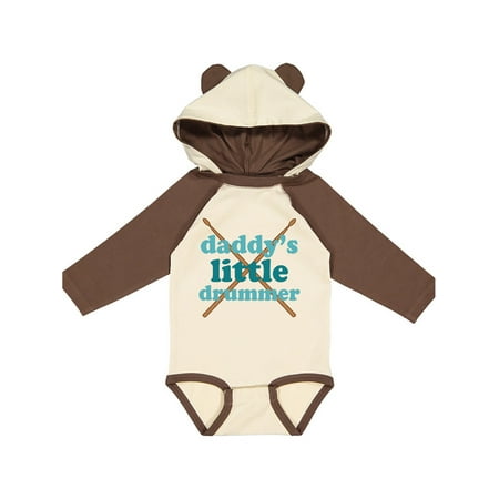 Inktastic Daddy s Little Drummer Gift Baby Boy or Baby Girl Long Sleeve Bodysuit