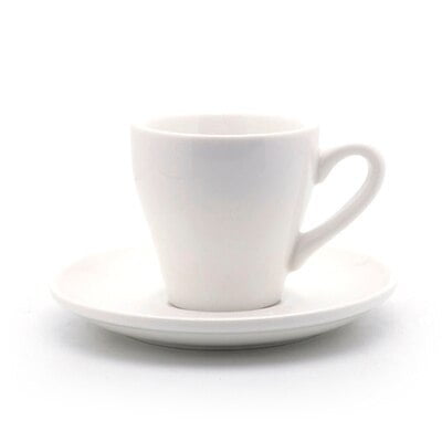 

Nordic Style Tulip Shape Multicolor Macaron Espresso Cup and Saucer Set Black Italian Coffee Mug Cafe Tea Espresso Shot Glass