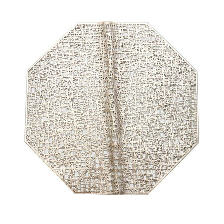 1pc Hollow Round Pvc Placemats Anti-slip Heat Insulation Table Mats Tableware Pad Coaster (gold)
1pc Hollow Round Pvc Placemats Anti-slip Heat Insulation Table Mats Tableware Pad Coaster (gold)