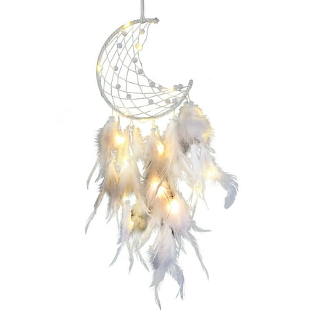 Jueka Night Light Bedroom Handmade Home Decor Wall Hanging Dream Catcher Moon Shape
Jueka Night Light Bedroom Handmade Home Decor Wall Hanging Dream Catcher Moon Shape