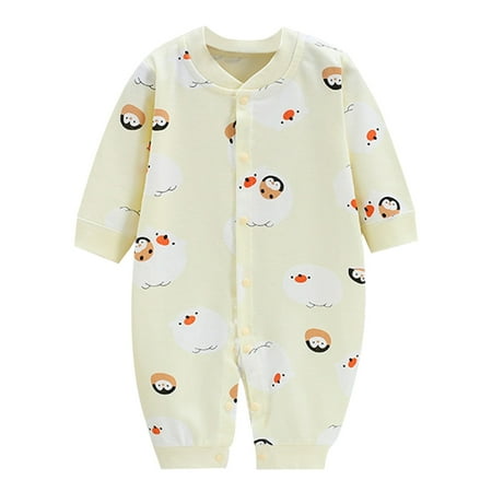Hrsba Toddlers Jumpsuit Child Cotton Button V-Neck Long Sleeved Long Rompers Yellow B 0-3M
Hrsba Toddlers Jumpsuit Child Cotton Button V-Neck Long Sleeved Long Rompers Yellow B 0-3M