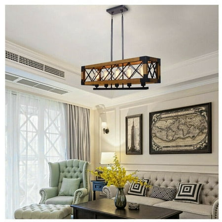 FETCOI Retro Wooden Rectangle Chandelier 5-Light Farmhouse Wood Pendant Light Vintage Cage Ceiling Hanging Lighting Fixture
FETCOI Retro Wooden Rectangle Chandelier 5-Light Farmhouse Wood Pendant Light Vintage Cage Ceiling Hanging Lighting Fixture