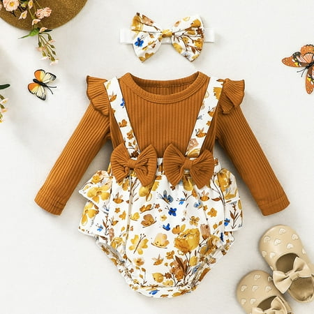 Qazqa Toddler Girls Long Sleeve Butterfly Print Bow Tie Romper Bodysuits Headbands Outfits
Qazqa Toddler Girls Long Sleeve Butterfly Print Bow Tie Romper Bodysuits Headbands Outfits