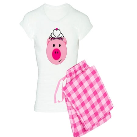 CafePress - Pink Pig Princess - Women s Light Pajamas