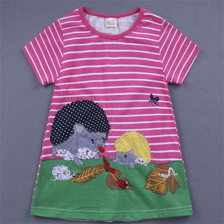 nsendm Toddler Baby Kids Girls Cotton Short Sleeve Casual Dress Cartoon Appliques Striped Monogram Dress Toddler Dress Hot Pink 3-4 Years
nsendm Toddler Baby Kids Girls Cotton Short Sleeve Casual Dress Cartoon Appliques Striped Monogram Dress Toddler Dress Hot Pink 3-4 Years