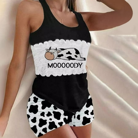 Womens Sets Clearance 2PC Women Round Neck Vest Shorts Printed Two-piece Comfortable Home Pajamas Set Sports Set
Womens Sets Clearance 2PC Women Round Neck Vest Shorts Printed Two-piece Comfortable Home Pajamas Set Sports Set