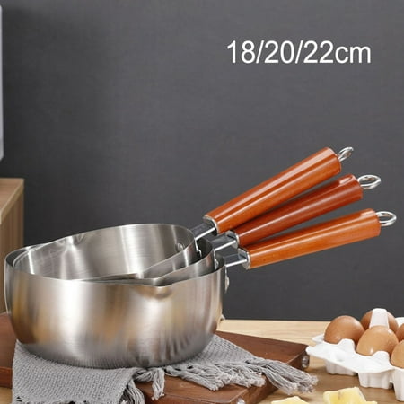 Goodhd Stainless Steel Milk Pan Milk Bar Tea Pan Sauce pan Milk Pot 18 20 22cm