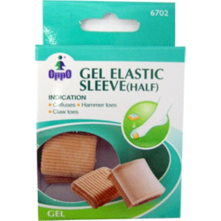 Oppo Half Gel Toe Elastic Sleeve, Small (6702) 2 Pack (Pack of 4)