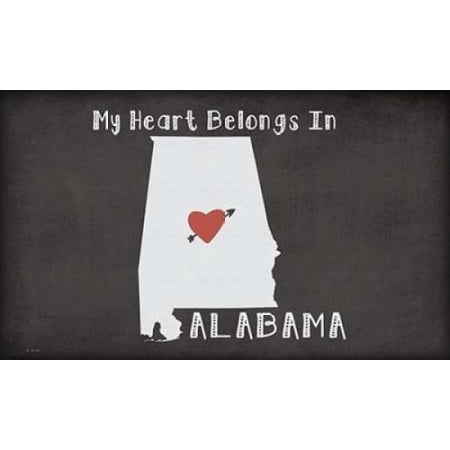 Posterazzi Alabama Chalk Canvas Art - Jo Moulton (24 x 36)