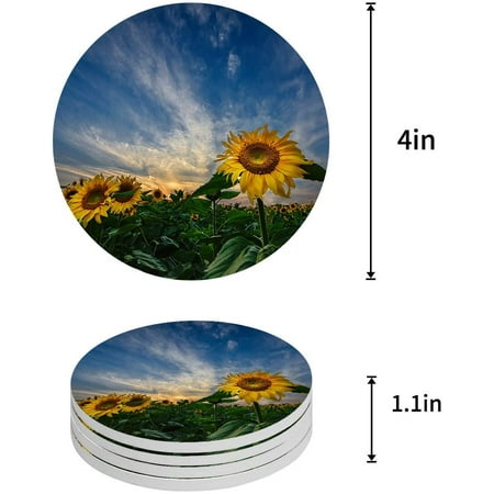ZHANZZK Sunflower Set of 8 Round Coaster for Drinks Absorbent Ceramic Stone Coasters Cup Mat with Cork Base for Home Kitchen Room Coffee Table Bar Decor
ZHANZZK Sunflower Set of 8 Round Coaster for Drinks Absorbent Ceramic Stone Coasters Cup Mat with Cork Base for Home Kitchen Room Coffee Table Bar Decor