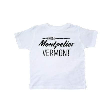 Inktastic From Montpelier Vermont in Black Distressed Text Gift Toddler Boy or Toddler Girl T-Shirt
Inktastic From Montpelier Vermont in Black Distressed Text Gift Toddler Boy or Toddler Girl T-Shirt