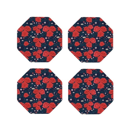 Naloa Rose Flower Leather Coasters for Drinks Durable Drink Coasters 4 Set for Tabletop Protection Luxurious Home Décor and Housewarming Gift ( {designName})Octagon
Naloa Rose Flower Leather Coasters for Drinks Durable Drink Coasters 4 Set for Tabletop Protection Luxurious Home Décor and Housewarming Gift ( {designName})Octagon